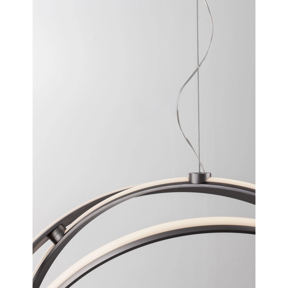 Pendelleuchte Pertone S Ø 70cm schwarz mit lila Glanz Lyora 5212017419705