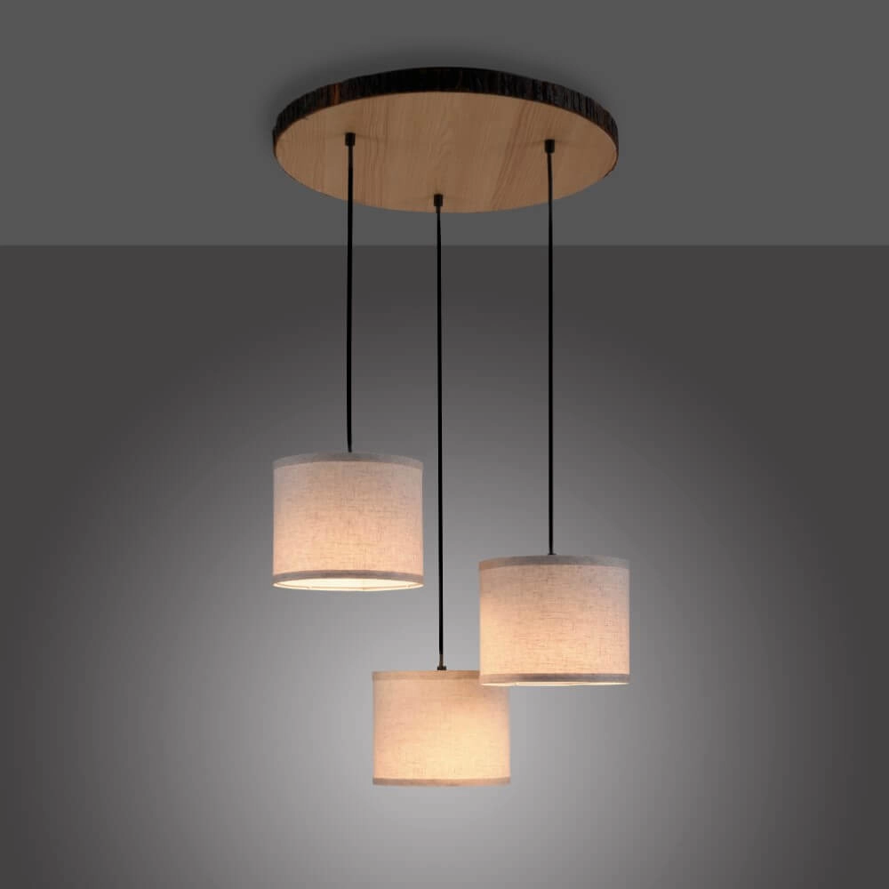 Ländliche Deckenleuchte Bark Holz Just Light 4043689975937