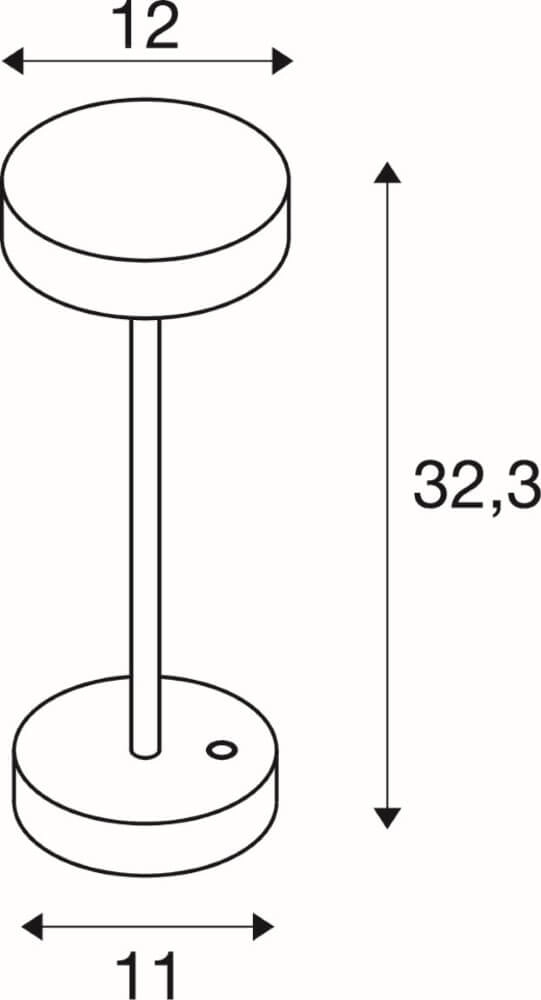 Tischlampe für den Außenbereich Vinolina weiß - wiederaufladbar SLV 4024163276290