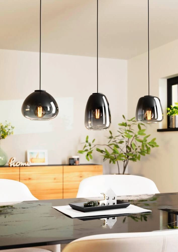 Hängelampe für das Esszimmer Aguilares mit Glas Eglo 9008606235551