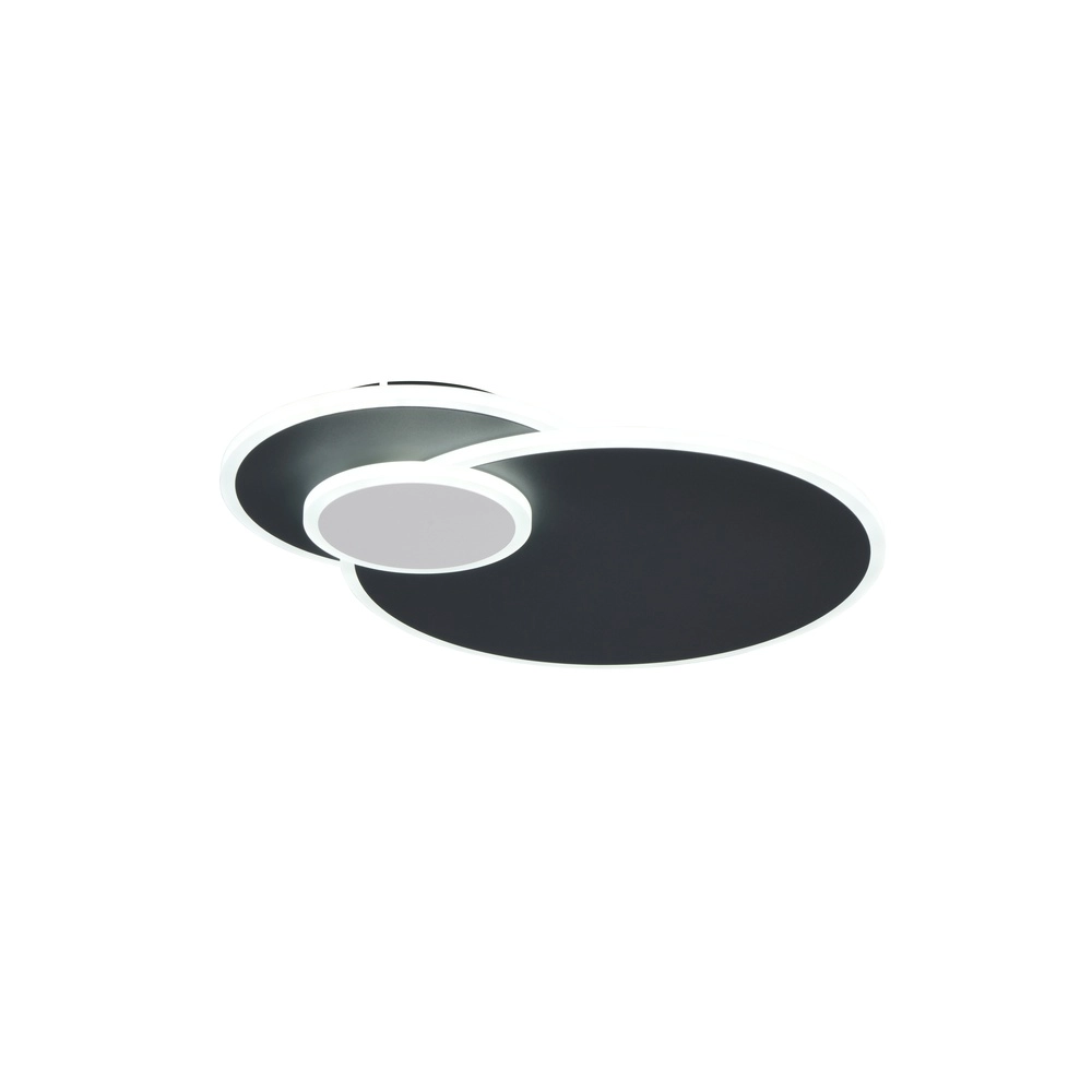 Runde Deckenlampe Serea Schwarz Trio 4017807703818