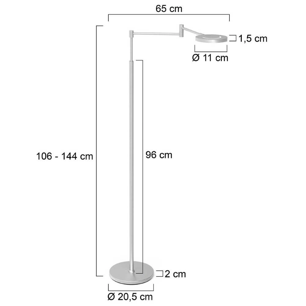 Wiederaufladbare LED-Leselampe Soleil gebürstetes Metall Steinhauer 8712746166996