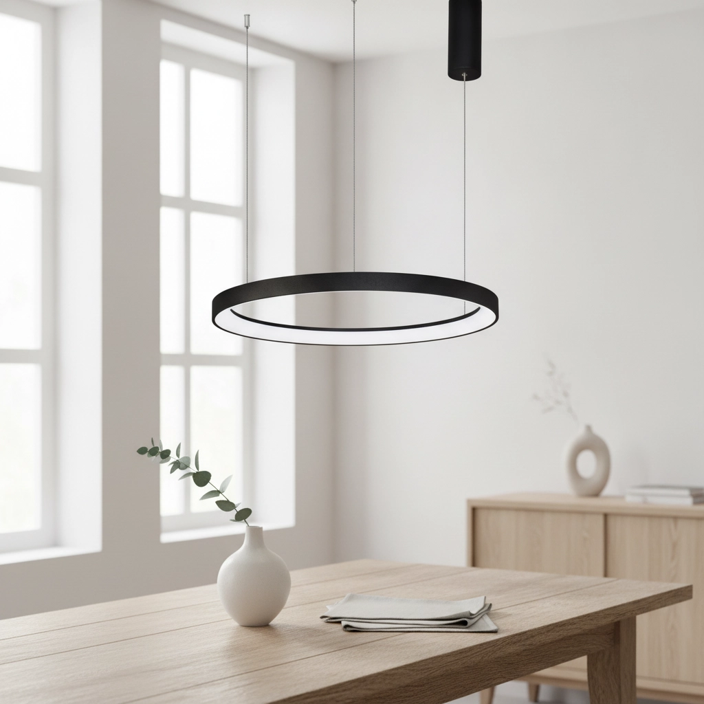 Design-Pendelleuchte Pertino schwarz Ø 58cm 2700K