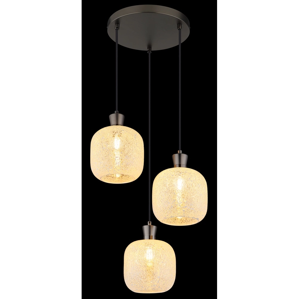 3-Licht Pendellampe Brokana Gunmetal Globo 9007371578467