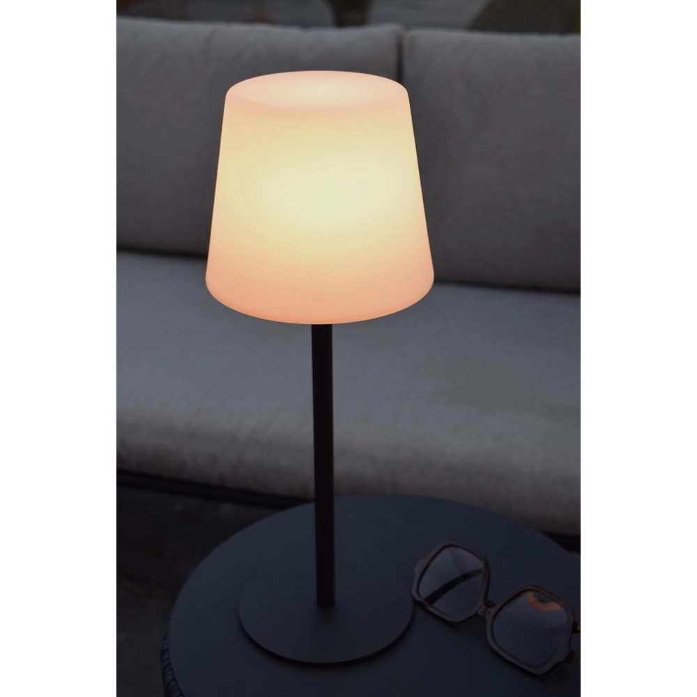 Wiederaufladbare Tischlampe Tyon Schwarz Lucide 5411212134745