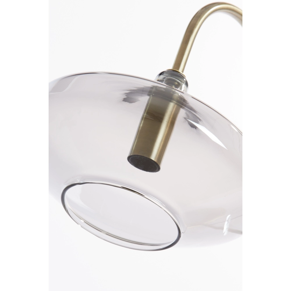 Glas-Schreibtischlampe Solna Messingmatte Light & Living 8717807686628