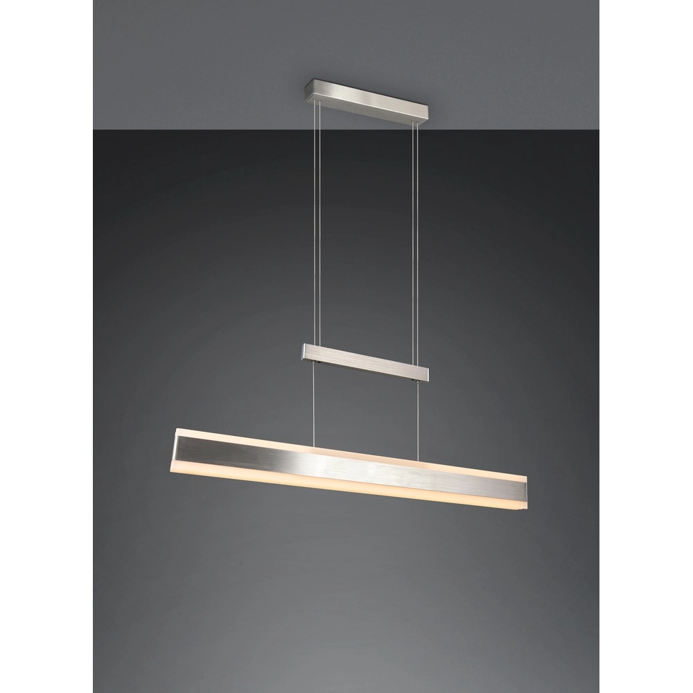 Moderne Pendelleuchte Arcola 152cm Nickel Trio 4017807662023