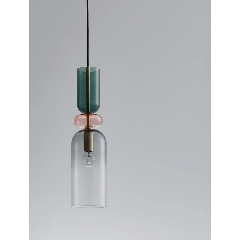 Farbige Pendelleuchte Murano lichtgrau Lyora 5212017434210