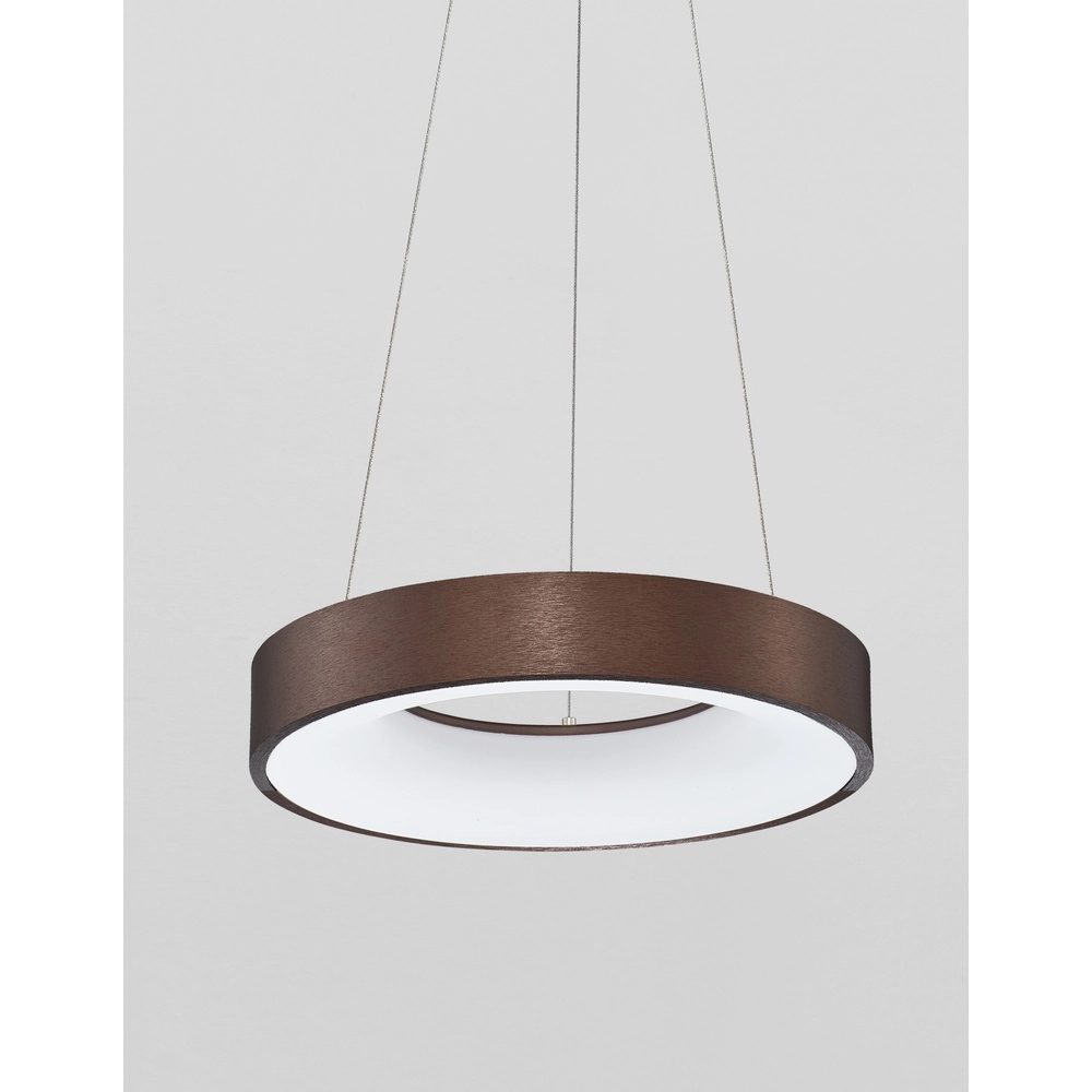 Pendelleuchte Rando Thin kaffeebraun Ø 38cm Lyora 5212017420176