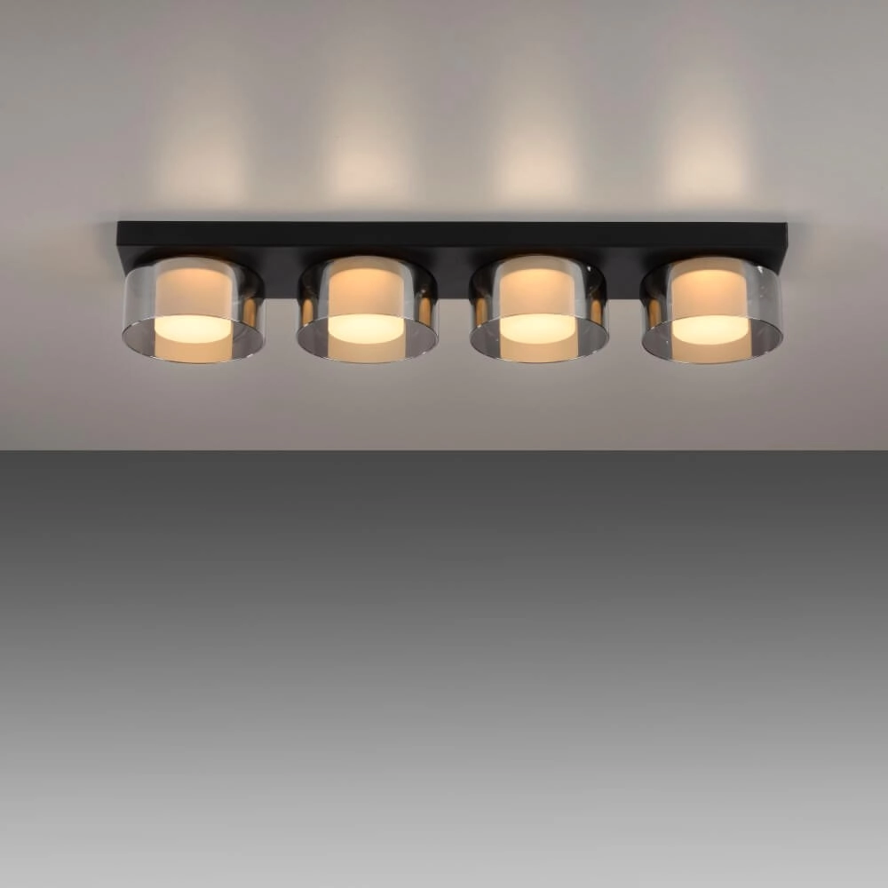 Schwarze Deckenleuchte Rika 4-Licht-Schwarz Paul Neuhaus 4012248385029