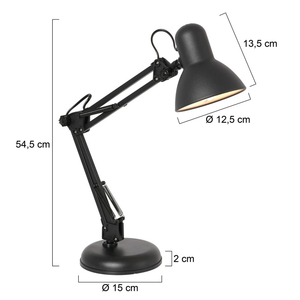 Schreibtischlampe Study Schwarz Steinhauer 8712746165388