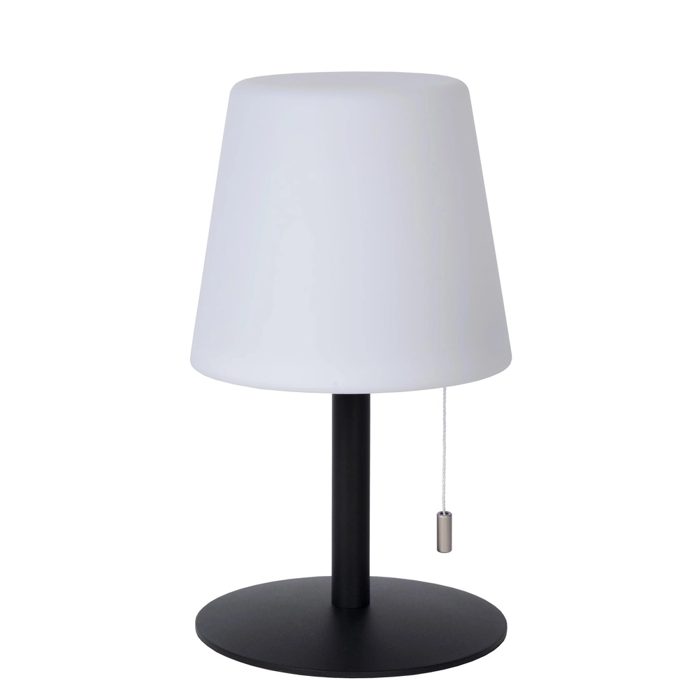 Wiederaufladbare Tischlampe Rio Schwarz-Weiß