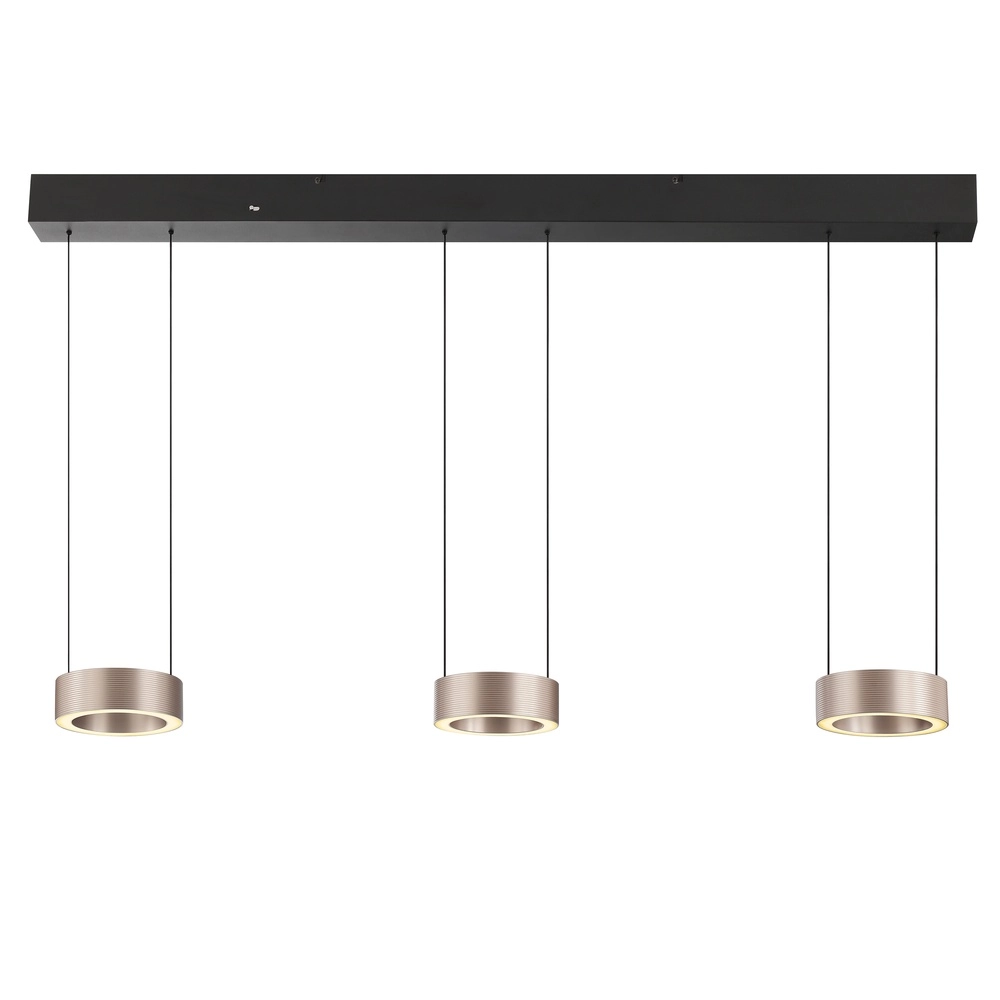 Design-Pendellampe Axion 3-hell schwarz mit Braun Brilliant 4004353477195