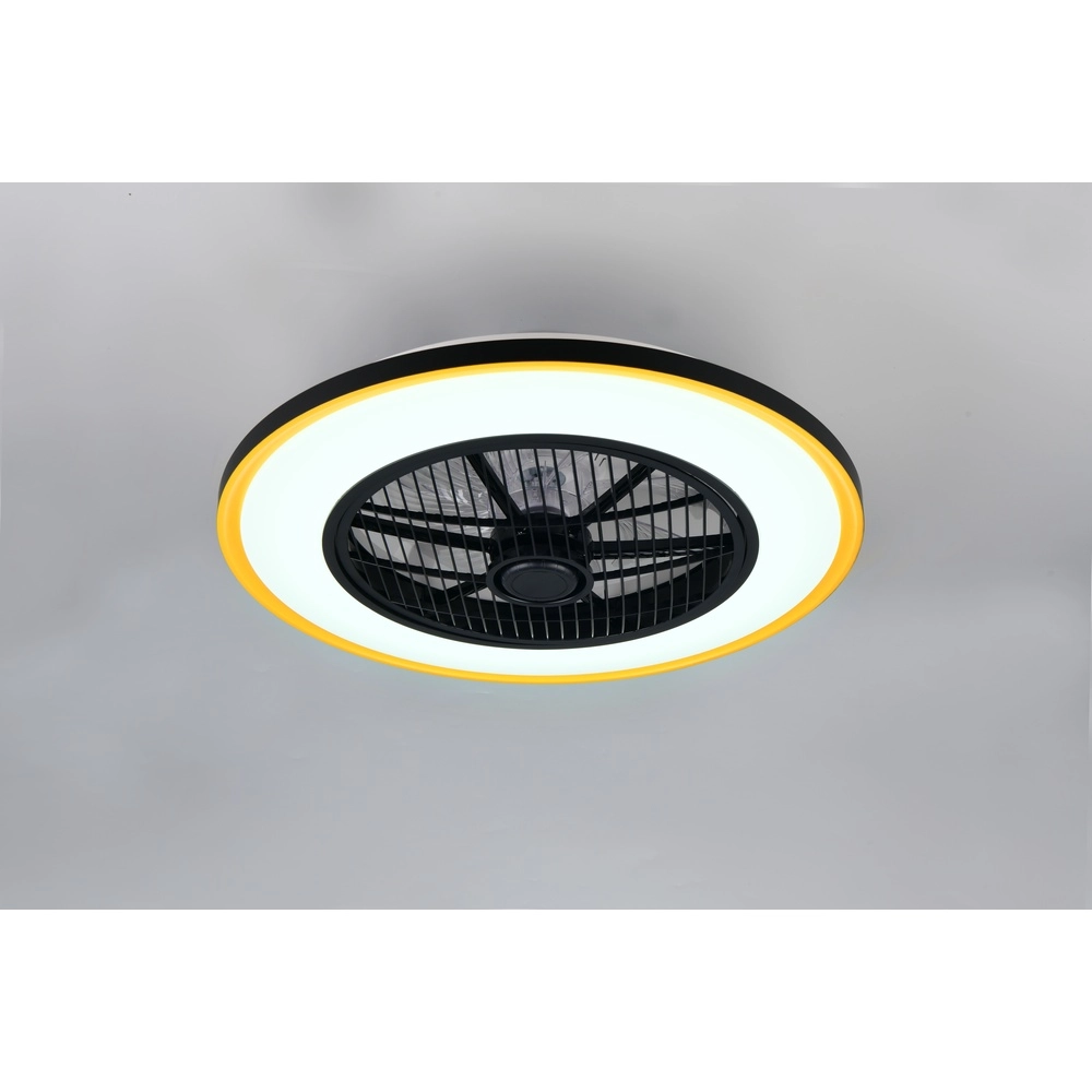 Deckenventilator Varpula Schwarz mit Gold Trio 4017807688597