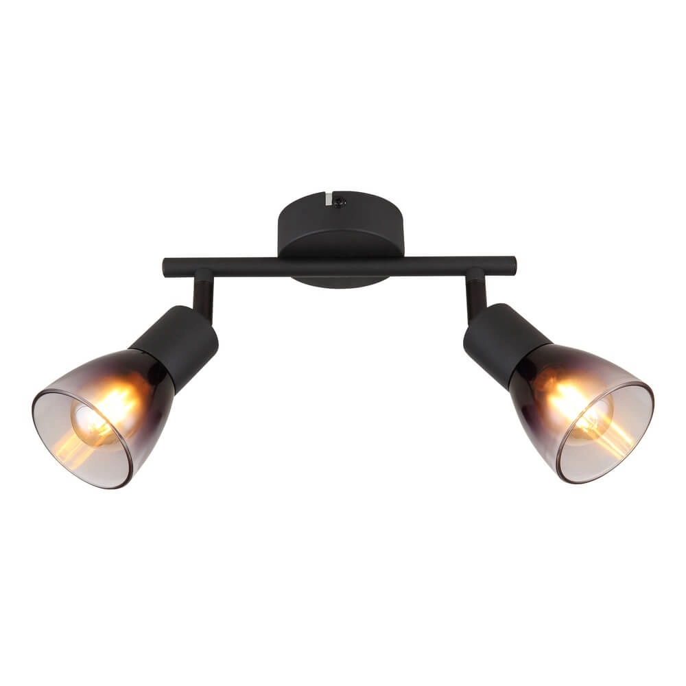 Schwarze Deckenleuchte Satella 2-flammig Globo 9007371449927