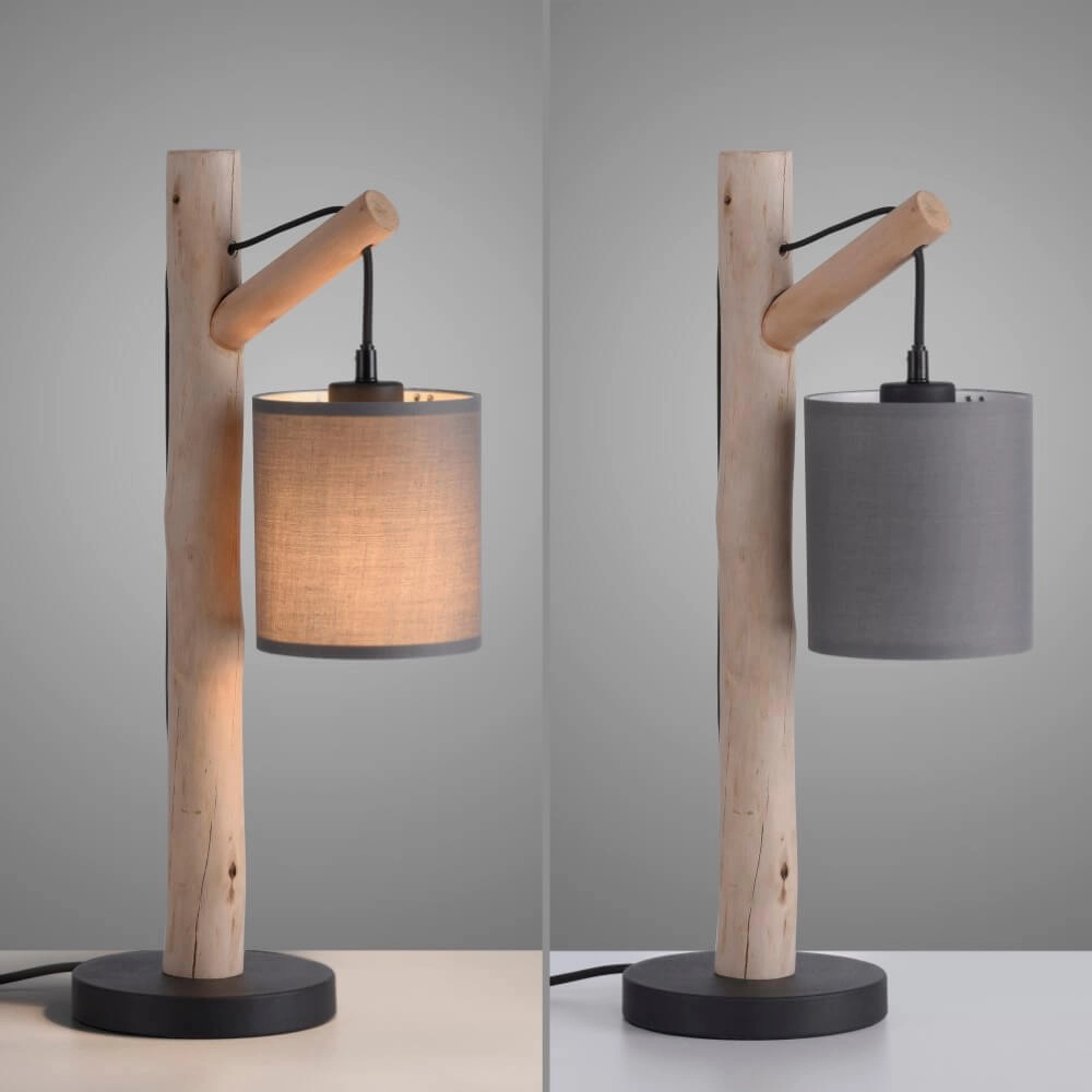 Ländliche Tischlampe Green Tribu Taupe Just Light 4043689995188