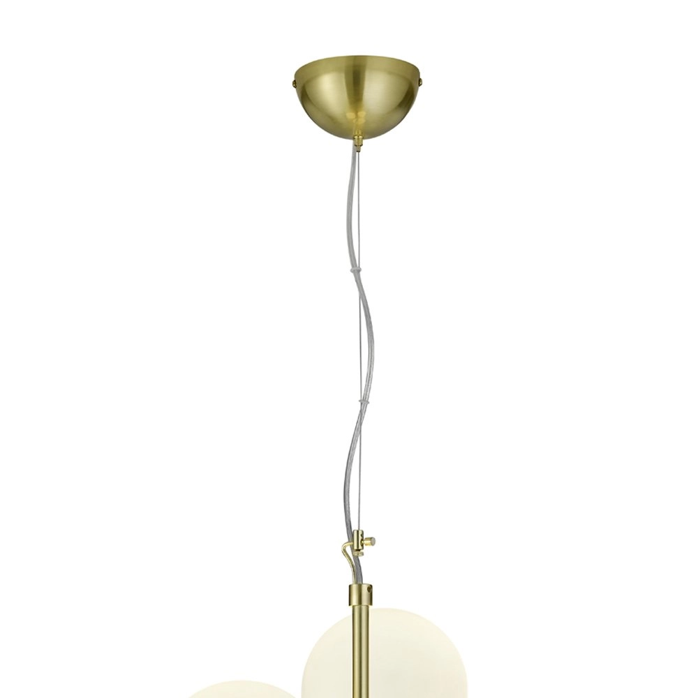 Pendelleuchte Pure Matt Brass mit weißen Glühbirnen Trio 4017807436112