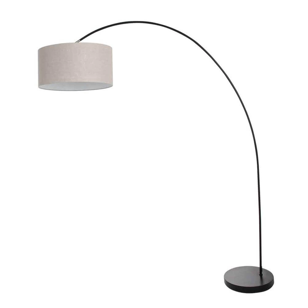 Bogenlampe Solva schwarz mit grauer Kapuze Steinhauer 8712746174724
