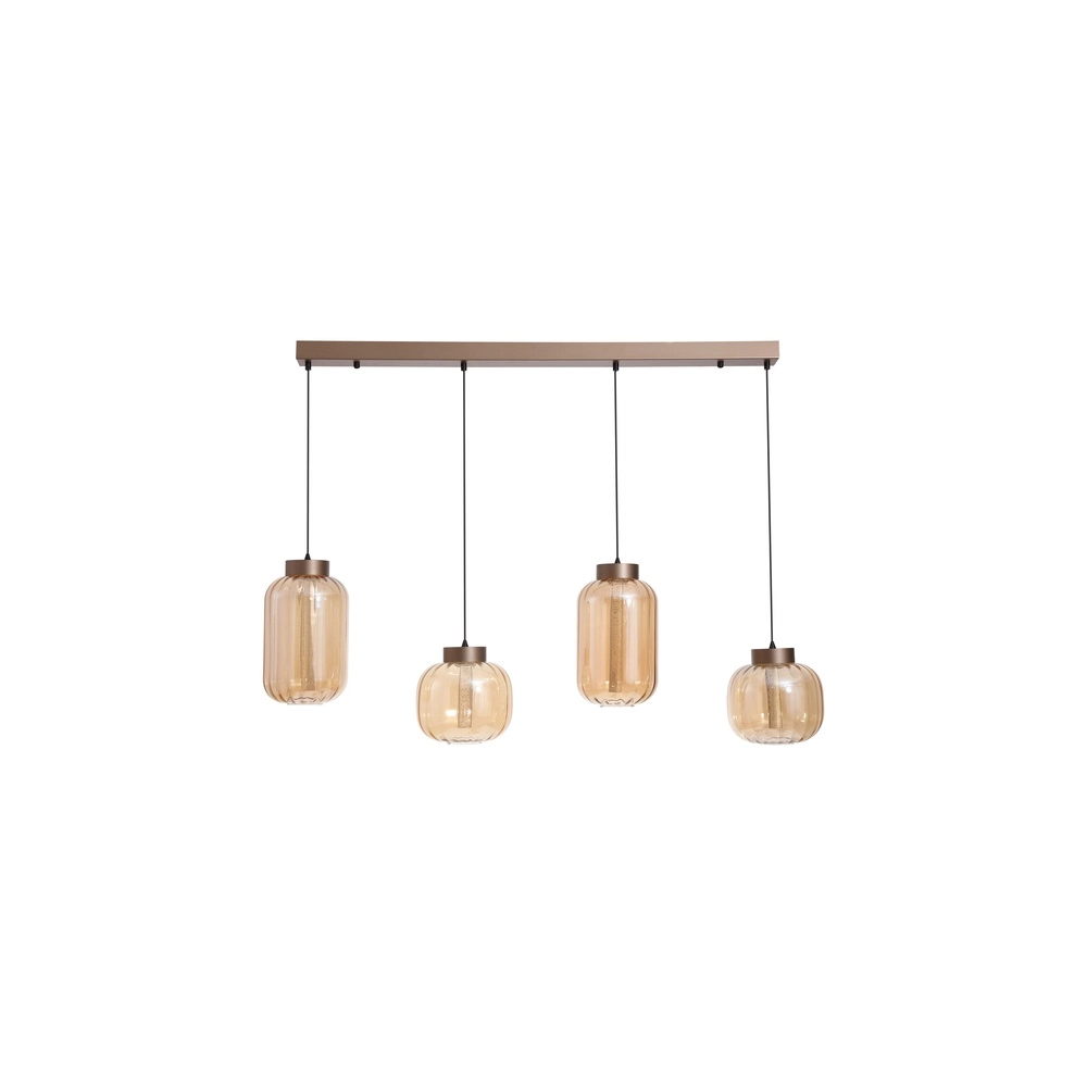 Design-Pendelleuchte Lille mit Braunglas Searchlight 5053423299457