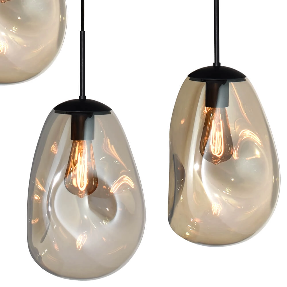 Hängelampe Lava 8x Goldglas Ø 22,5cm Masterlight 8718121286327