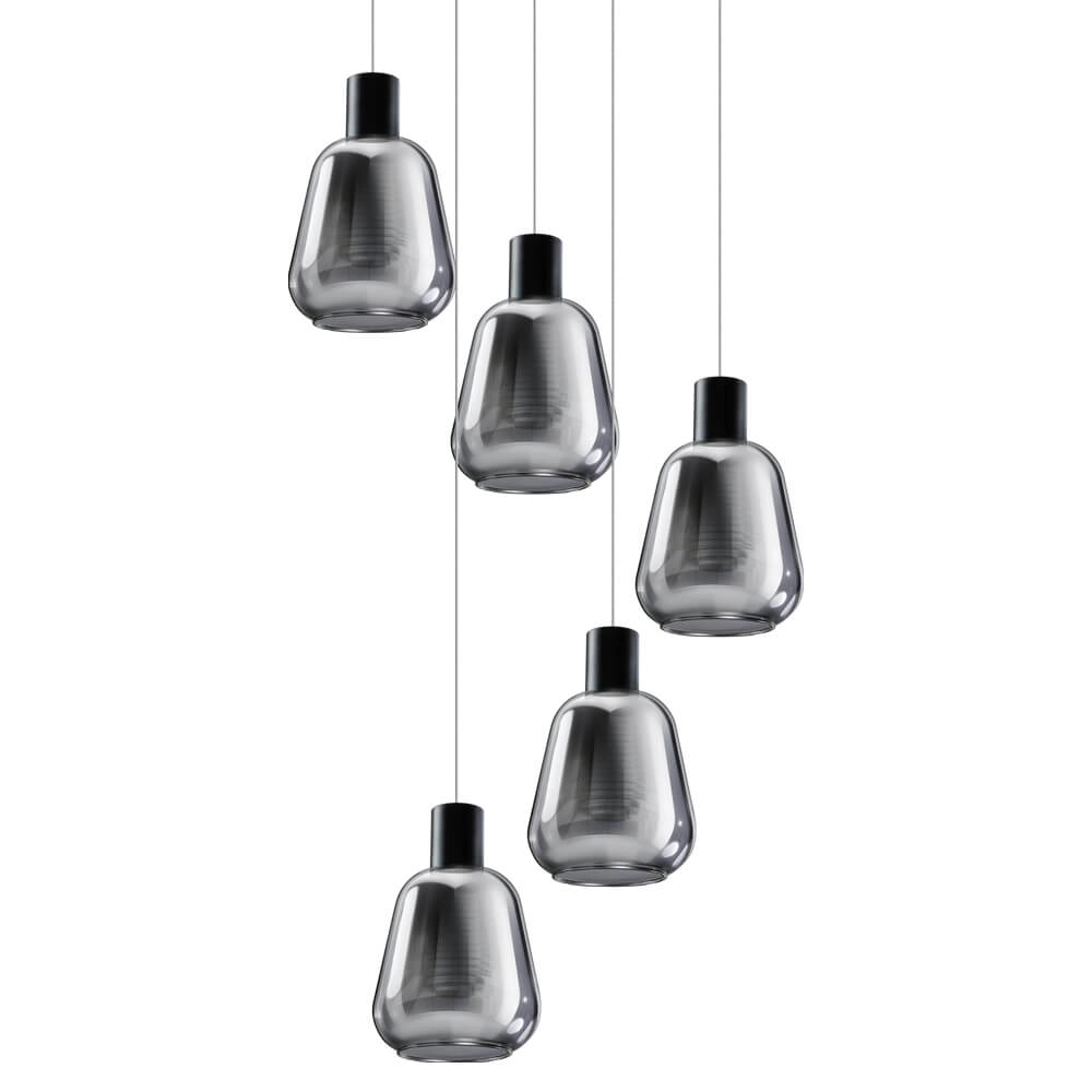 5-flammige Loft-Hängelampe Gary Glas ETH 8720195302216
