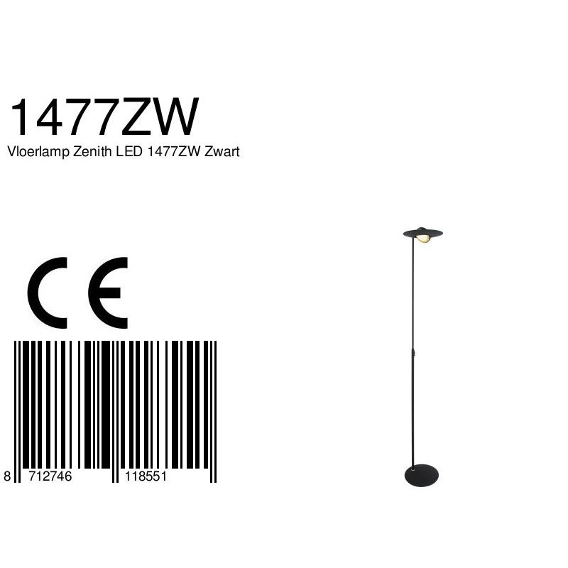 Design-Stehlampe Zenith Led Schwarz Steinhauer 8712746118551