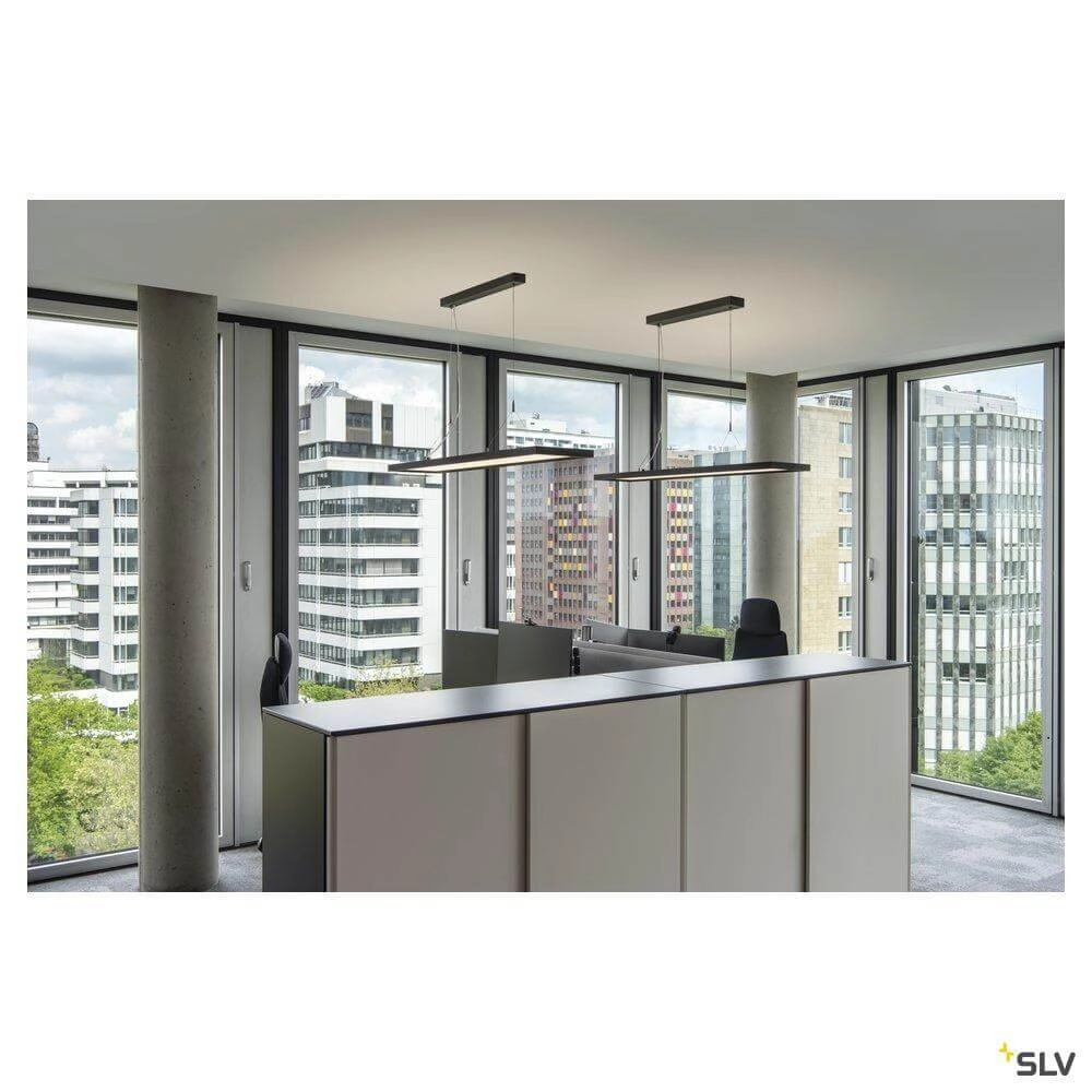 LED-Büro-Hängelampe Worklight Dali 57 W – 4000 K – 120 cm schwarz SLV 4024163254595