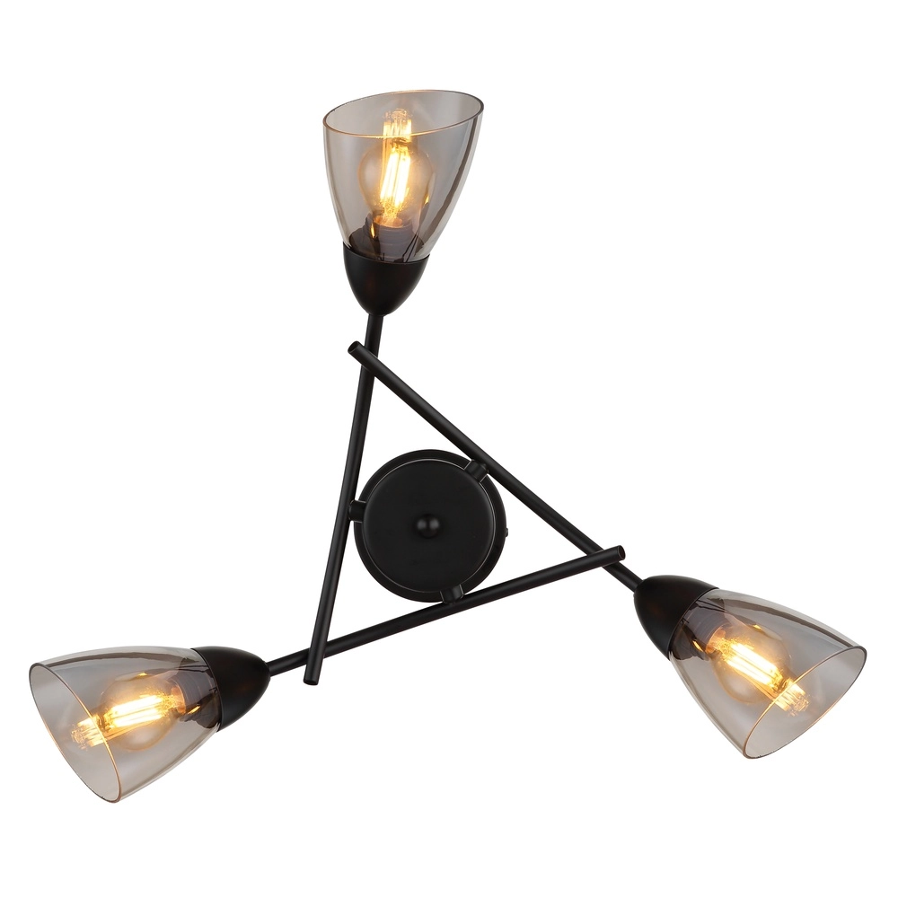 Schwarze Deckenlampe Paula Konstruktion Globo 9007371589524