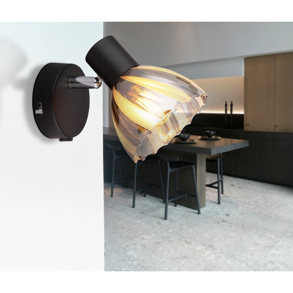 Wandlampe Zachery Schwarz Globo 9007371528493