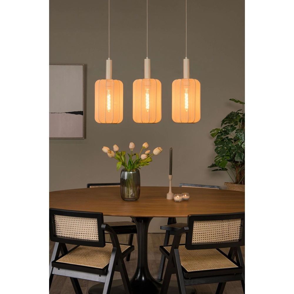 Pendellampe 3-Leuchten Corina Sandbraun Lucide 5411212032034