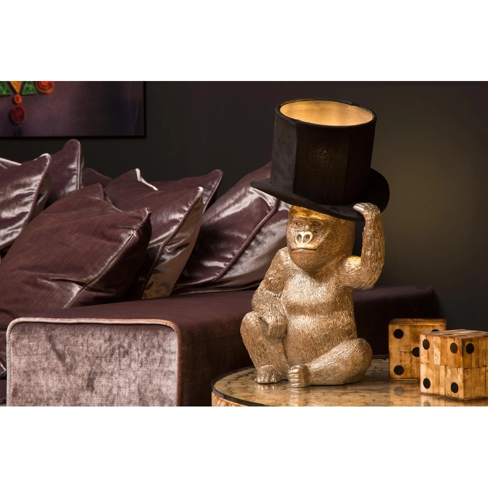 Tischlampe Extravaganza Gust Affe mit schwarzer Kapuze Lucide 5411212105349