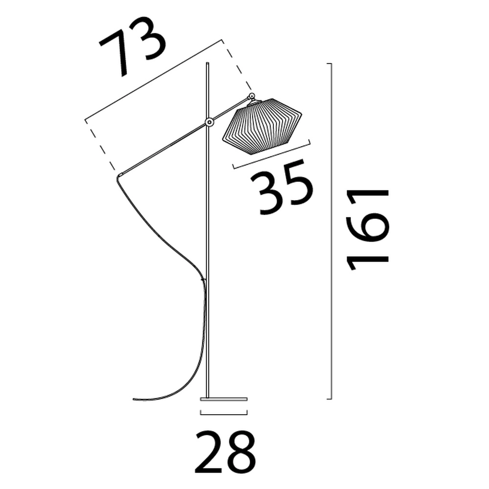 Verstellbare Stehlampe Bicono mit Seilkappe Ø35 cm Masterlight 8718121352824