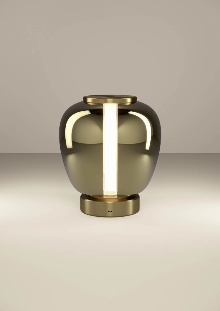 Design-Tischlampe Fruitera gold Ø 21 cm Stars of Light 9008606360079
