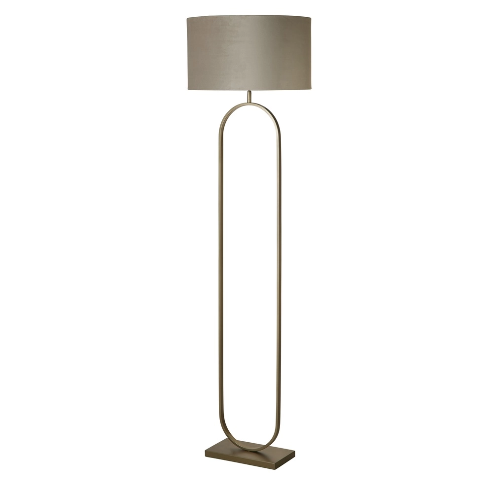 Stehlampe Modish Bronze mit Taupe-Schirm Searchlight 5053423307664