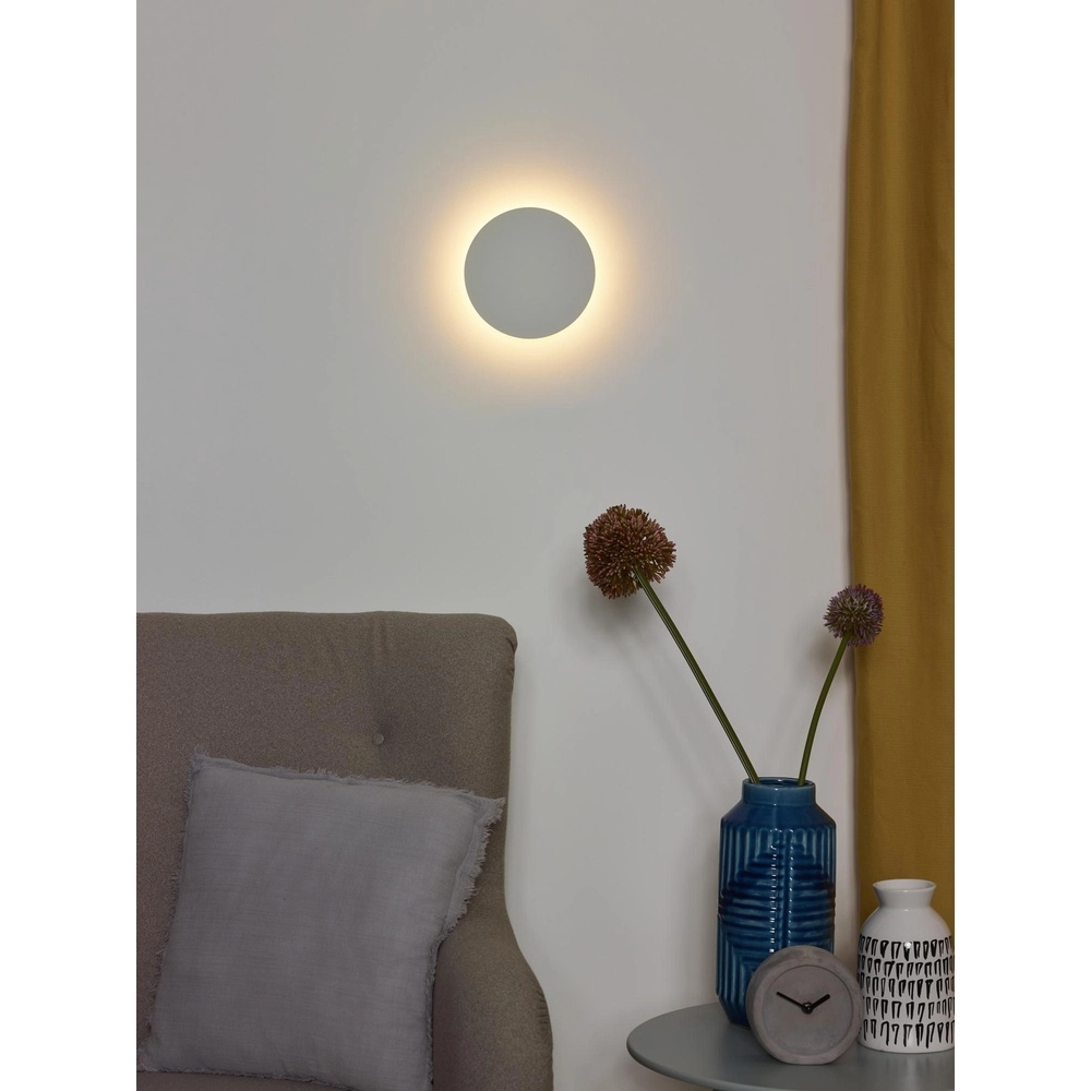 Design-Wandlampe Eklyps Led Ø 15 cm weiß Lucide 5411212460257