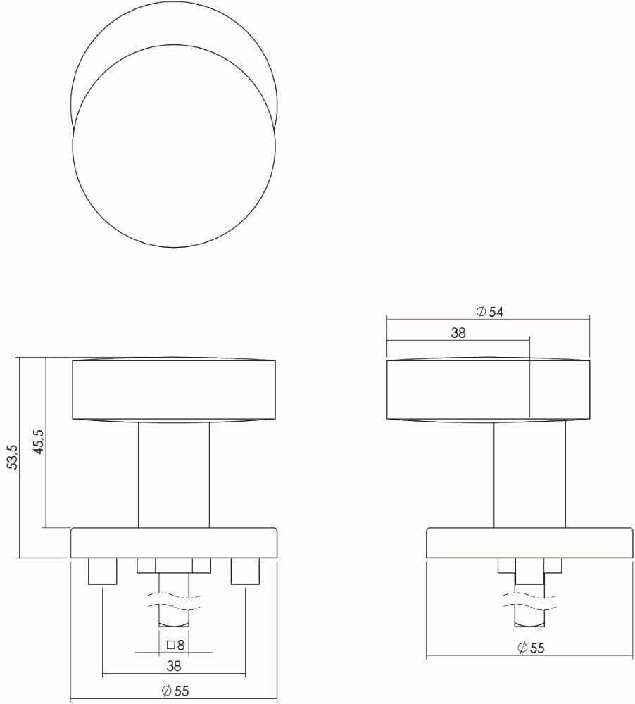 Türklinke Castor runder gewellter Edelstahl Intersteel 8714186163719
