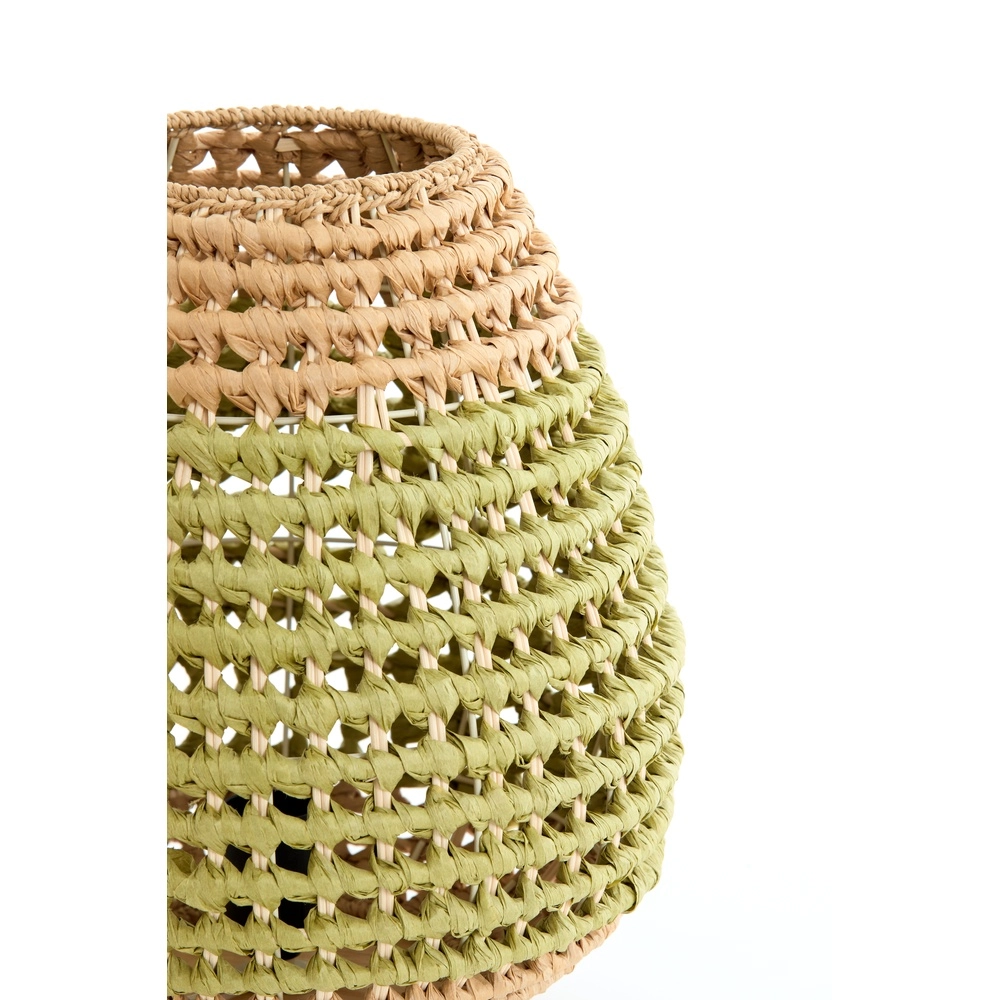 Rattan-Tischlampe Kalipa Ø 32 cm – grünes Rattan Light & Living 8717807760502