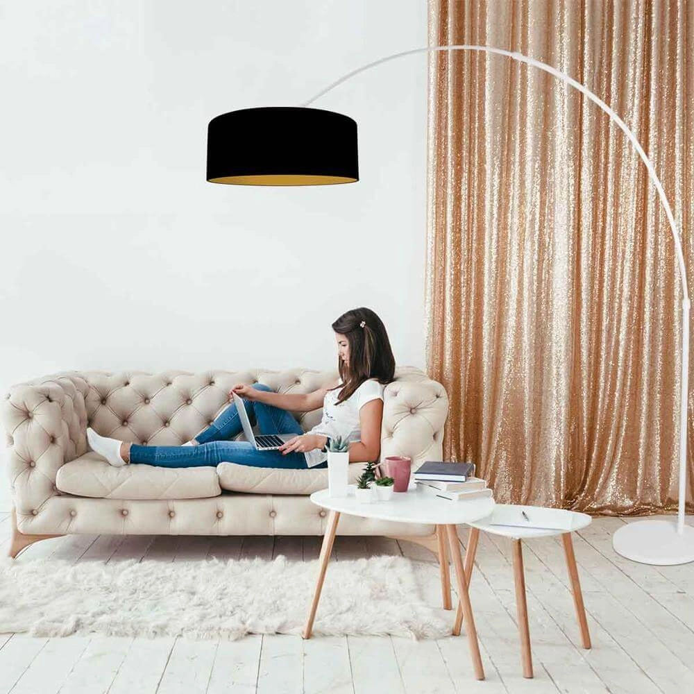 Bogenlampe Sparkled Light weiß mit schwarzer Kapuze Steinhauer 8712746175523