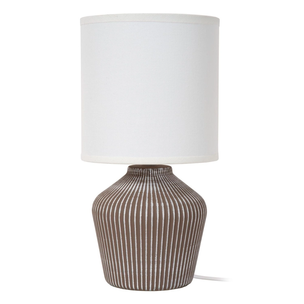 Wunderschöne Tischlampe Filiz Ø 16 cm taupe