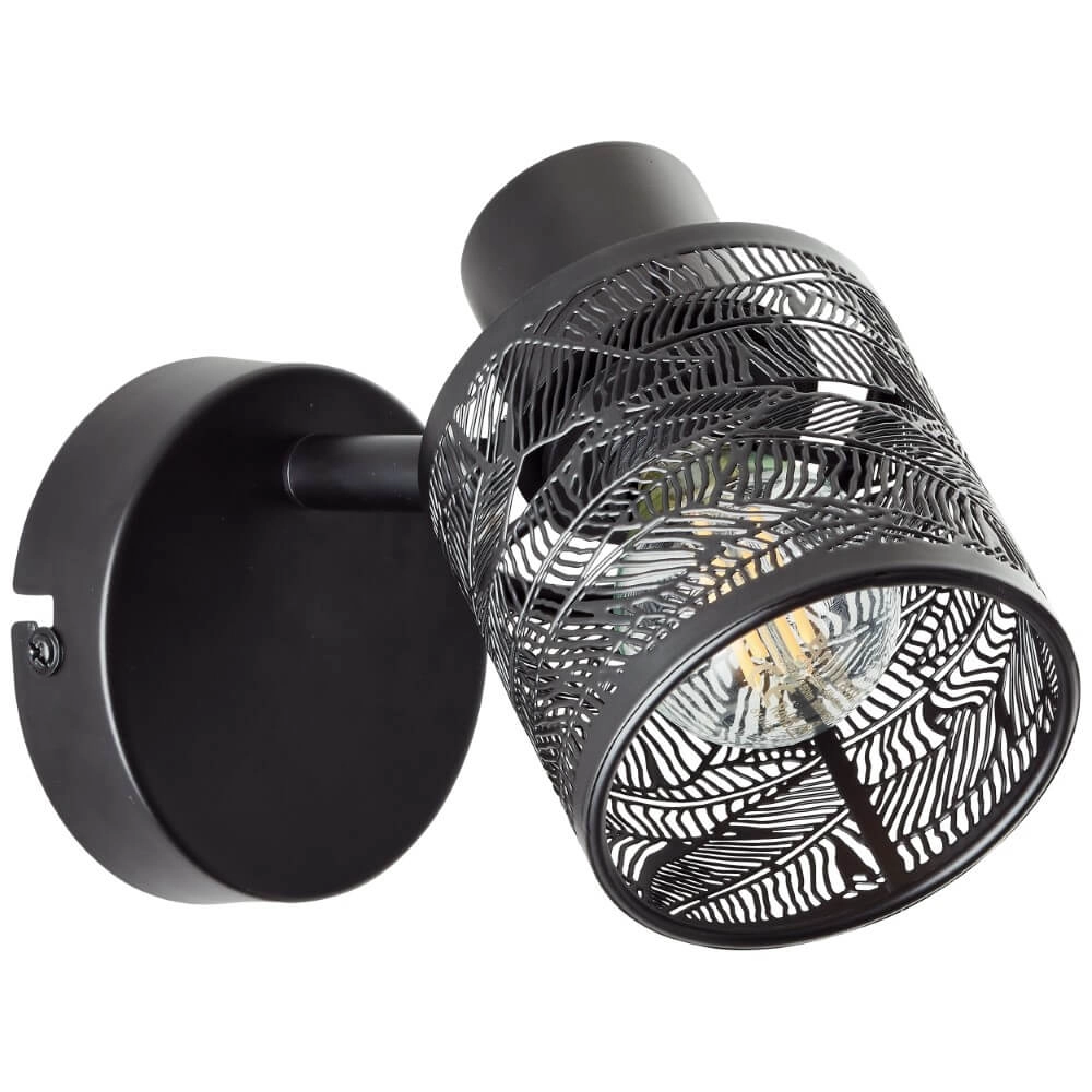 Schwarze Wandlampe Bano Brilliant 4004353413469