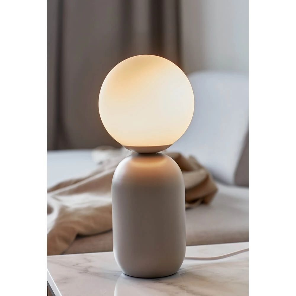 Tischlampe Notti Grau mit Weiß Nordlux 5704924001819
