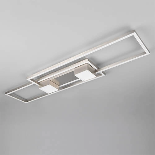 LED-Deckenleuchte 100x28 Albany Edelstahl Trio 4017807610284