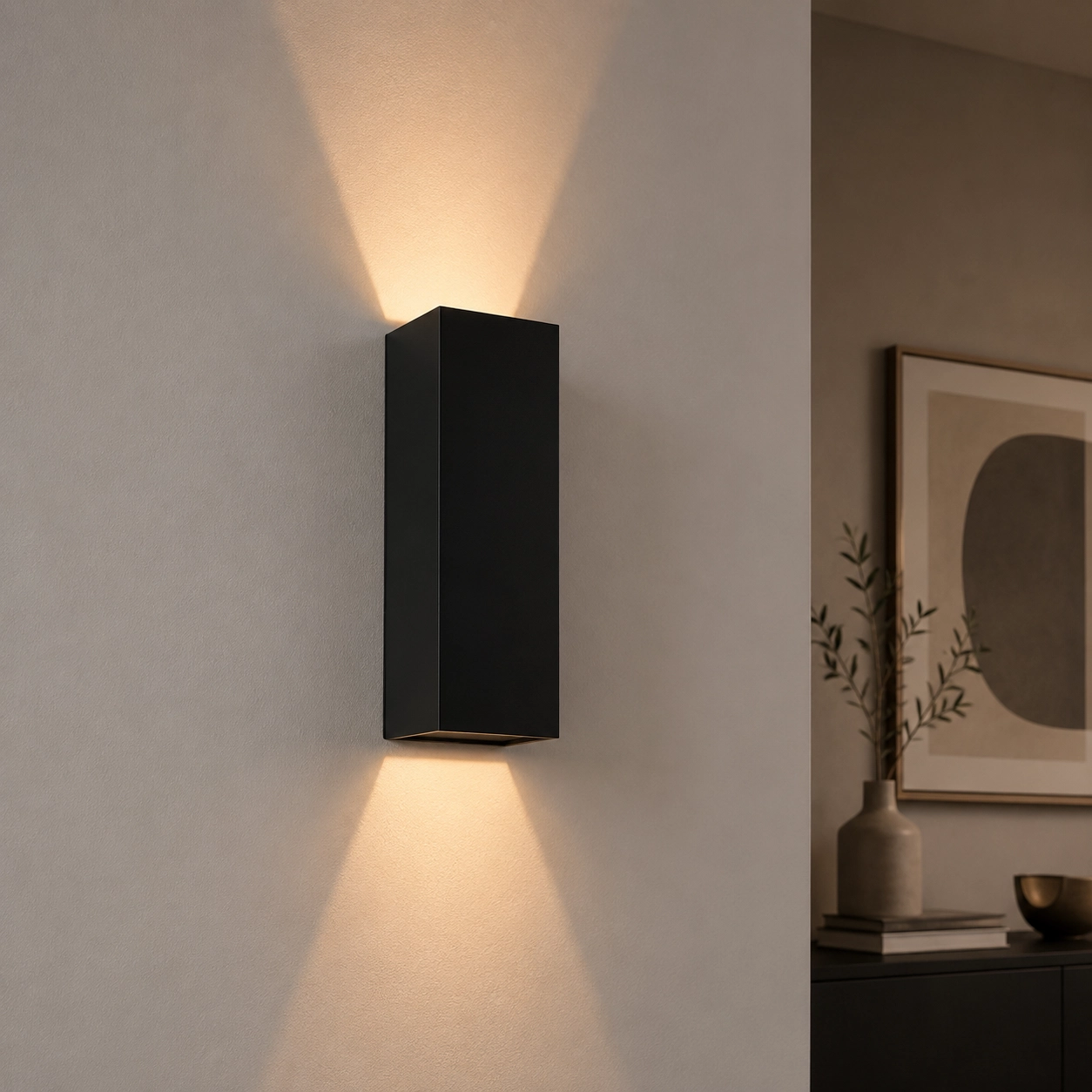 LED WandSpot Vegas250 Up - Down 2x4W - 2700K - 25cm Schwarz