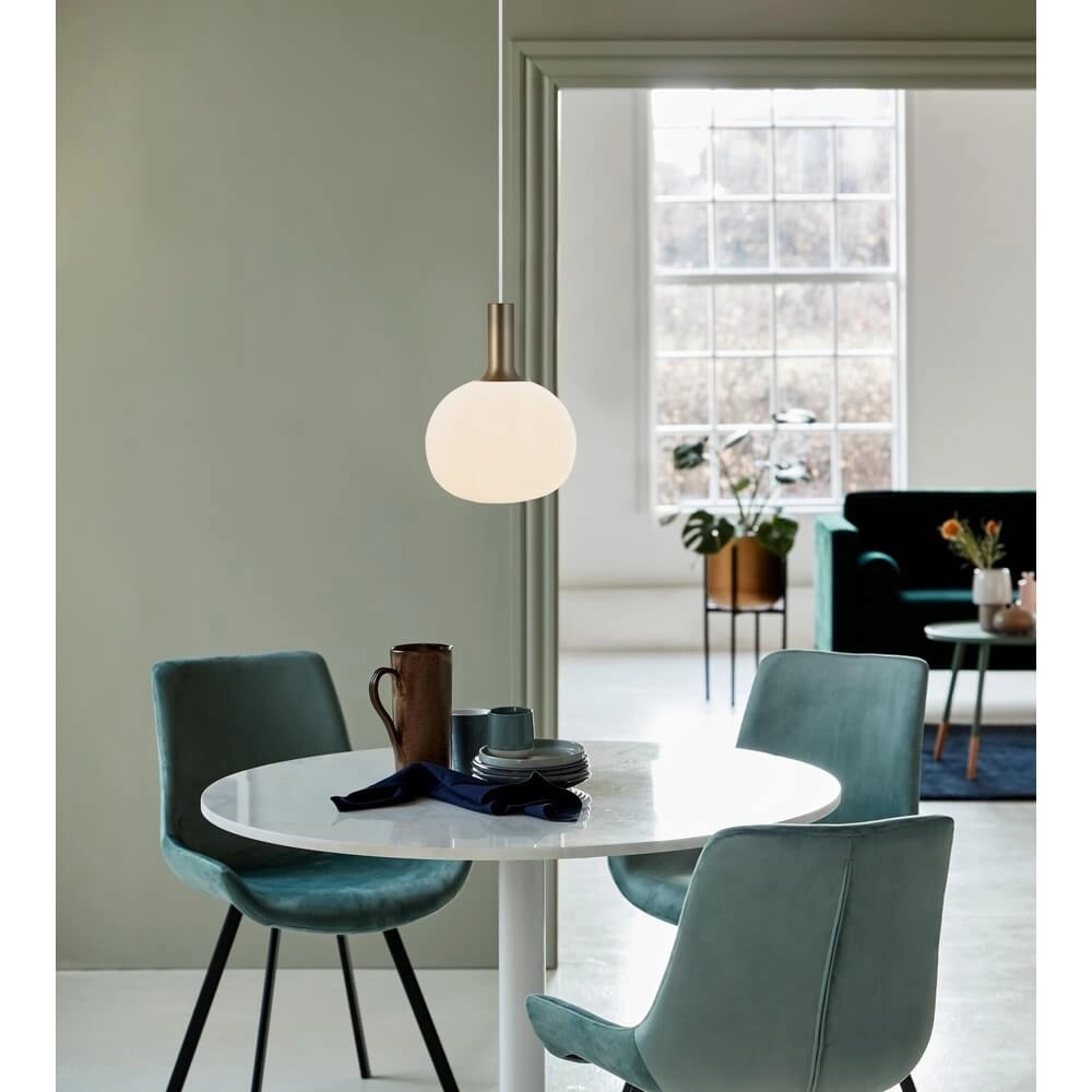 Pendelleuchte aus Glas Alton Kugel Ø 25cm weiß Nordlux 5701581413887