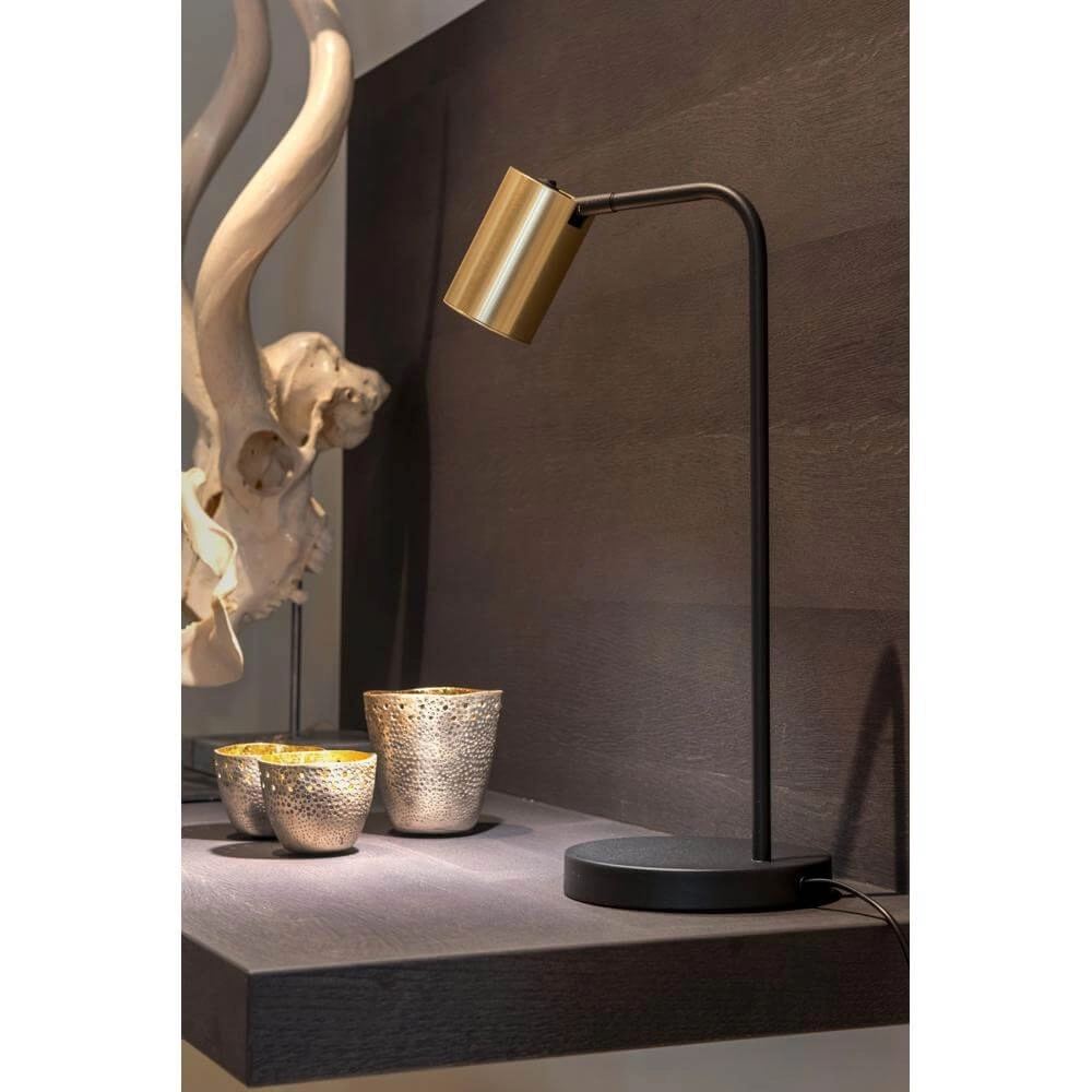 Design-Tischleuchte Megano schwarz mit gold Artdelight 8720701100640