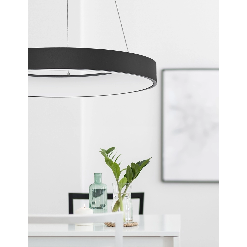 Pendelleuchte Rando Thin schwarz Ø 60cm Lyora 5212017420220