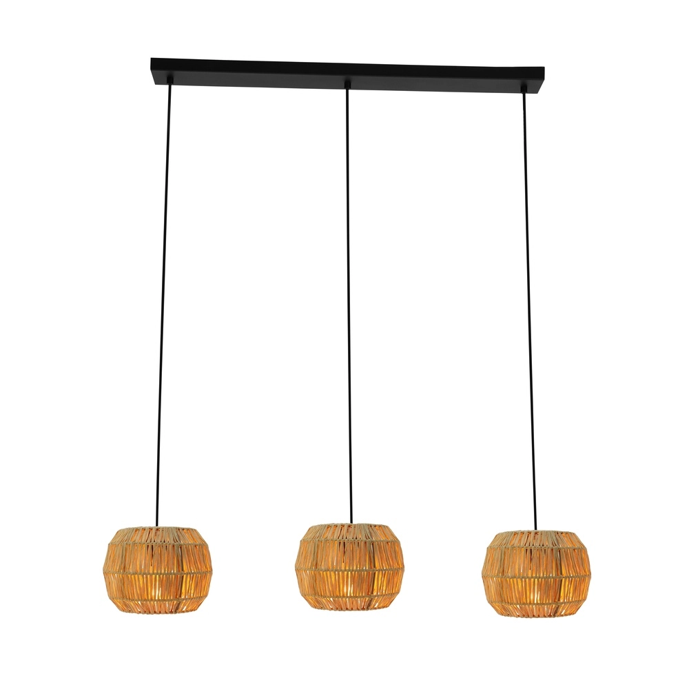 Rattan Pendelleuchte Sheldon 3-flammig Eglo 9008606359790