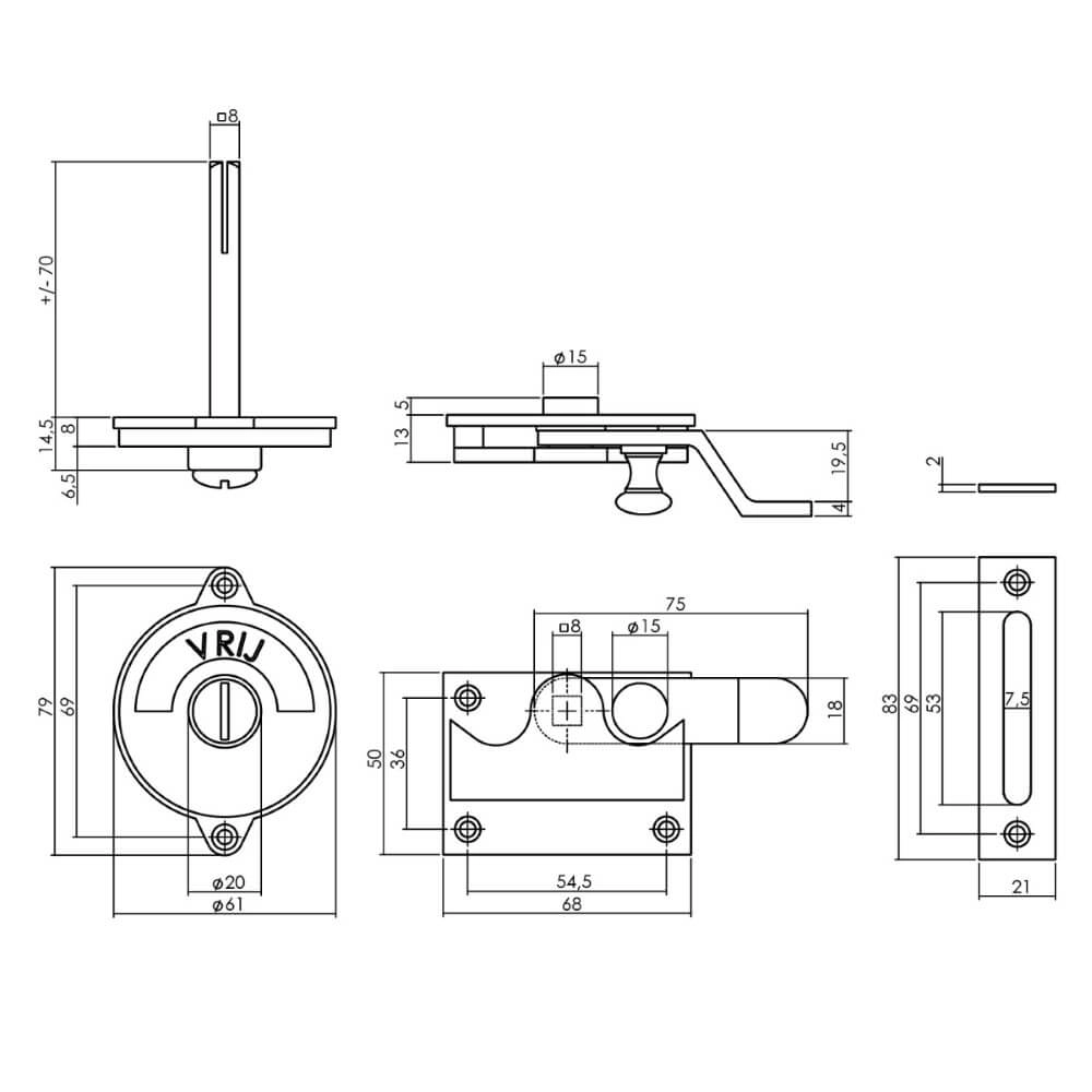 Toiletten-Transfer Tira mit mattem Chrombogen Intersteel 8714186473047