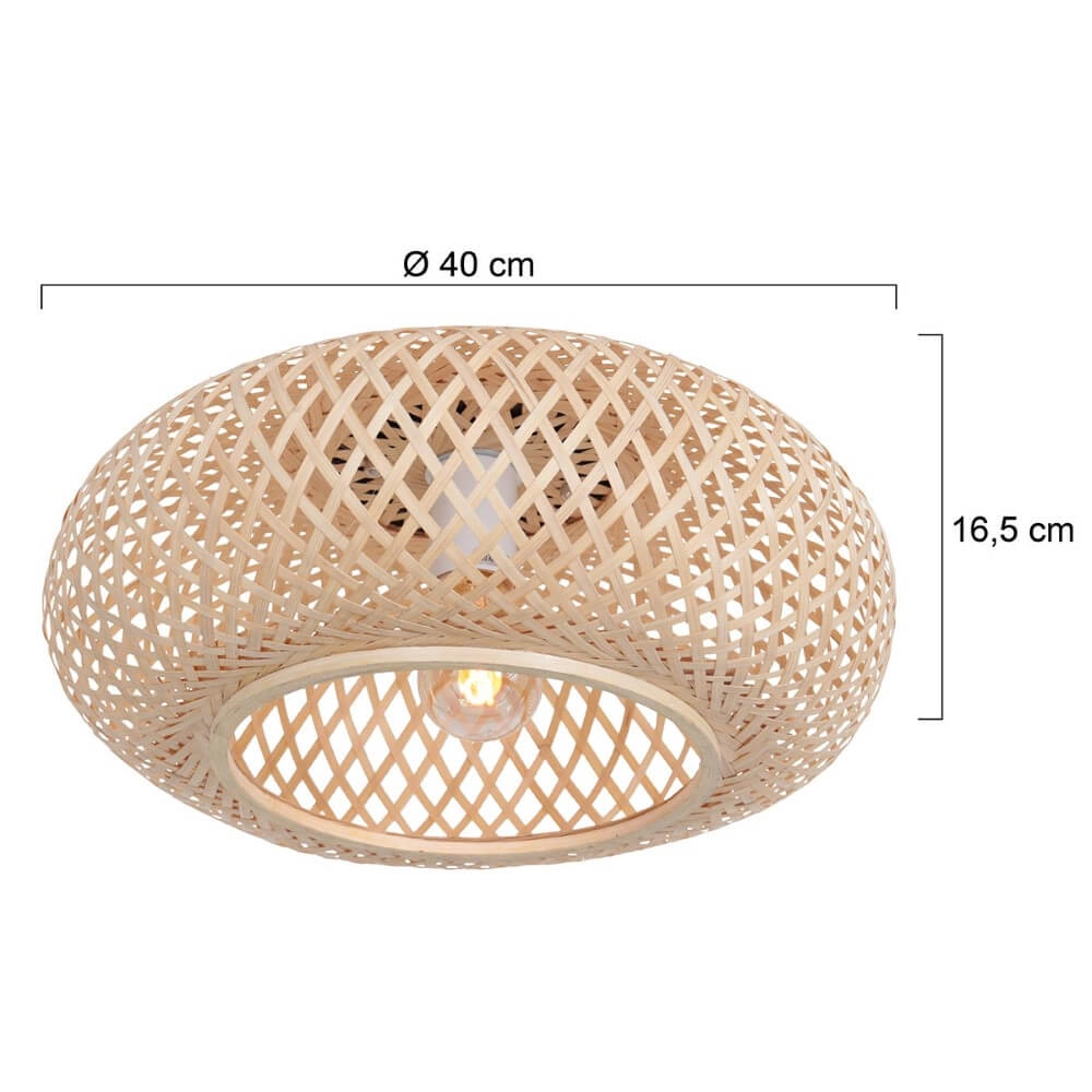 Deckenleuchte aus Bambus Maze Ø 40cm Steinhauer 8712746147216