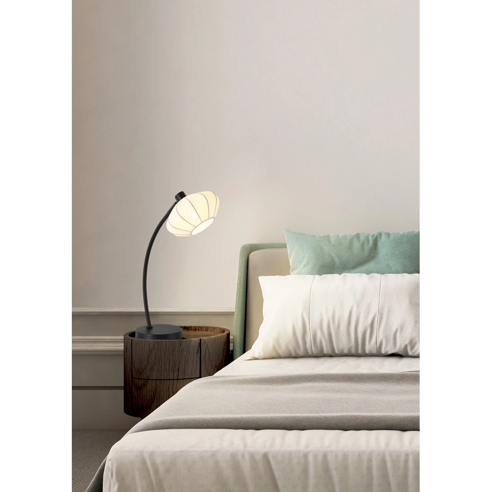Tischlampe Radiant schwarz mit Kapuze Searchlight 5053423300894